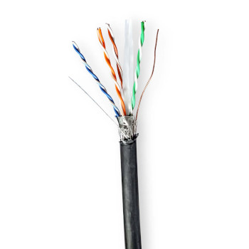 Nedis CCBG8598BK305S Netwerk Kabel Rol CAT6 S/FTP Koper 305m Buitenshuis Zwart 