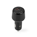 Nedis CCPD65W100BK Car Charger 65W 2/3/3A USB-A / USB-C Automatic Voltage Black