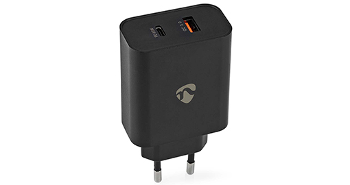 Adaptateur secteur Nedis 65 W USB-A/USB-C - WCPD65W130BK