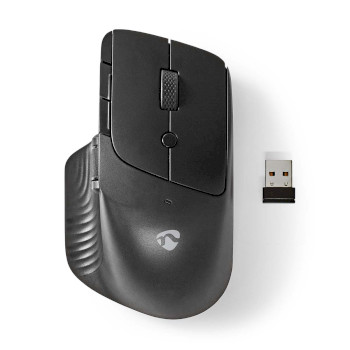 [MSWS510BK] Souris sans fil Nedis MSWS510BK 800/1200/1600 DPI 6 boutons Noir