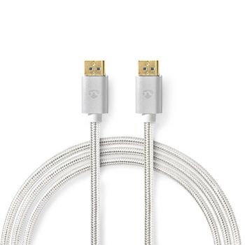 [CCTB37014AL20] Nedis CCTB37014AL20 DisplayPort Cable 8K@60Hz Gold-plated 2m Silver