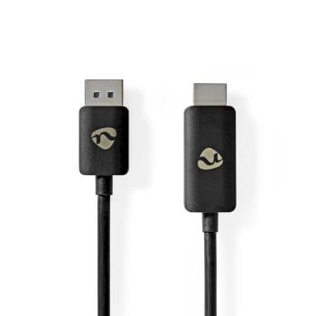 [CCGB37108BK18] Nedis CCGB37108BK18 DisplayPort Adapter DisplayPort - HDMI 8K@30Hz Nickel-plated 1.8m Black