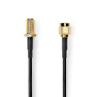 [CSGB02010BK20] Nedis CSGB02010BK20 Coax Cable SMA Gold Plated 50Ohm Single Shielded 2.m Black