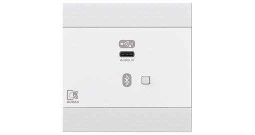 [NWP400/W] Audac - NWP400/W -Netwerkingangspaneel   USB Type-C + BT 4 CH   