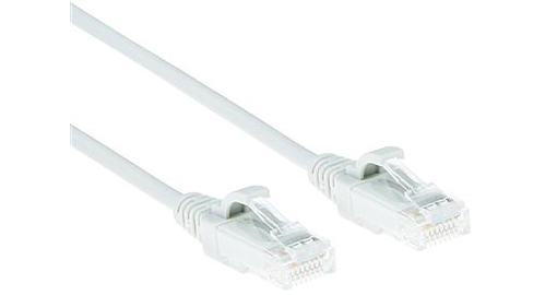 [DC8907] ACT Witte 7 meter LSZH U/UTP CAT6 datacenter slimline patchkabel snagless met RJ45 connectoren