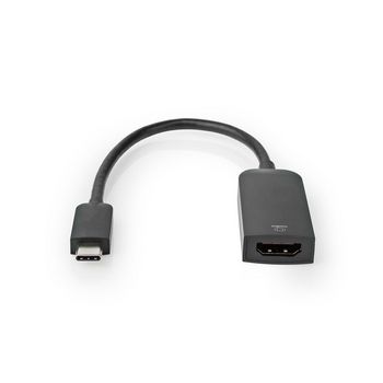 [CCGB64652BK02] Nedis CCGB64652BK02 USB 3.2 Gen 1 Adapter USB-C - HDMI Female 4K@60Hz 20cm Black