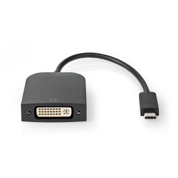 [CCGB64552BK02] Nedis CCGB64552BK02 USB 3.2 Gen 1 Adapter USB-C - DVI-D 24+1-Pins Female 1080p 20cm Black