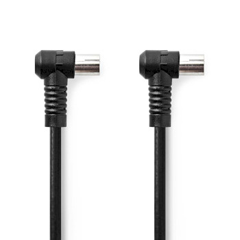 [CSGL40120BK15] Câble coaxial Nedis CSGL40120BK15 nickelé 120 dB 75 ohms quadruple blindage 1 m noir
