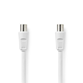 [CSGL40200WT30] Câble coaxial Nedis CSGL40200WT30 nickelé 90 dB 75 ohms double blindage 3 m blanc