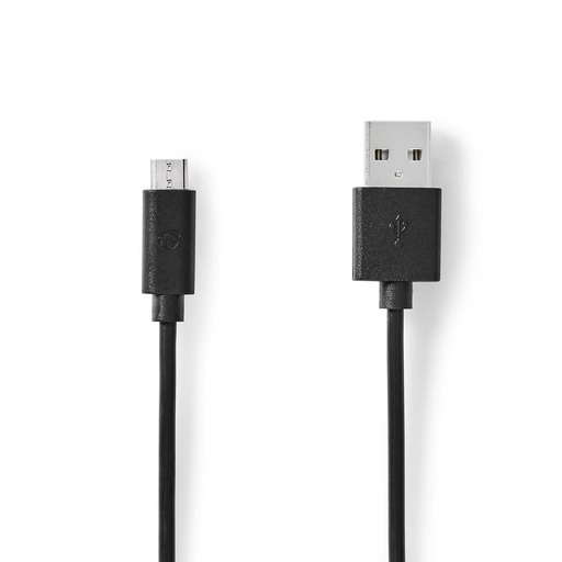 [CCGL60500BK05] Nedis CCGL60500BK05 USB 2.0 Cable USB-A - USB Micro-B 10W 480 Mbps Nickel-plated 50cm Black
