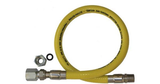 [1104019150] Tuyau de gaz Scanpart en acier inoxydable 150 cm jaune
