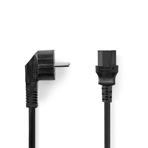 [CEGL10000BK20] Nedis CEGL10000BK20 StroomkabelType F (CEE 7/7) IEC-320-C13 2m Zwart