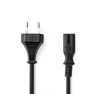 [CEGL11040BK30] Nedis CEGL11040BK30 Power Cable Euro IEC-320-C7 Nickel Plated 3m Black