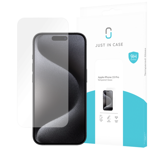 [8132154] Just in Case 8132154 Screenprotector Gehard Glas iPhone 15 Pro