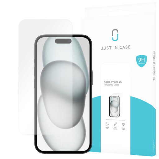 [8129772] Just in Case 8129772 Screenprotector iPhone 15 Tempered Glass