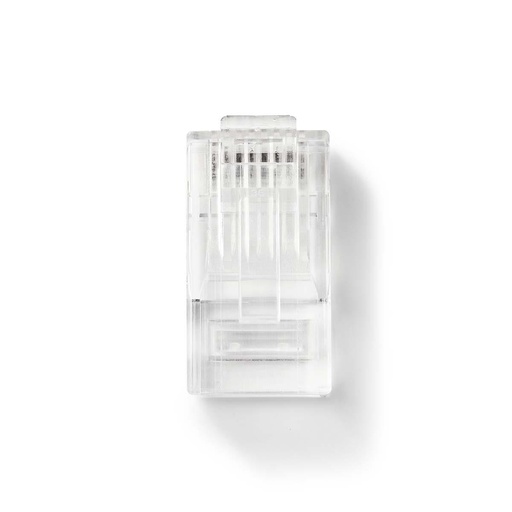 [CCGB89330TP] Nedis CCGB89330TP RJ45-Connector Pass Through UTP CAT5 Verguld 10 Stuks Transparant