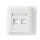 [CCGB89760WT] Nedis CCGB89760WT Network Keystone Faceplate RJ45 2 Ports White