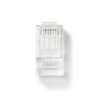[CCGB89331TP] Nedis CCGB89331TP RJ45-Connector Pass Through Stranded UTP CAT5 Verguld 10 Stuks Transparant 