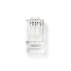 [CCGB89301TP] Nedis CCGB89301TP RJ45-Connector UTP CAT5 Verguld 10 Stuks Transparant