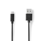 [CCGL60500BK20] Nedis CCGL60500BK10 USB 2.0 Cable USB-A - USB Micro-B 10W 480 Mbps Nickel-plated 1m Black