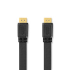 [CVGL34100BK100] Nedis CVGL34100BK100 ​​HDMI 1.4 Cable with Ethernet 4K@30Hz 10.2 Gbps 10m Flat Black
