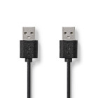 [CCGL60001BK20] Nedis CCGL60001BK20 USB 2.0-Kabel USB-A 480 Mbps Vernikkeld 2m Zwart 