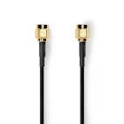 [CSGB02000BK10] Nedis CSGB02000BK10 Coax Cable SMA Gold Plated 50Ohm Single Shielded 1m Black