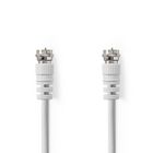 [CSGB41300WT100] Nedis CSGB41300WT100 Coax Cable F Quick Nickel Plated 75 Ohm Double Shielded 10m White