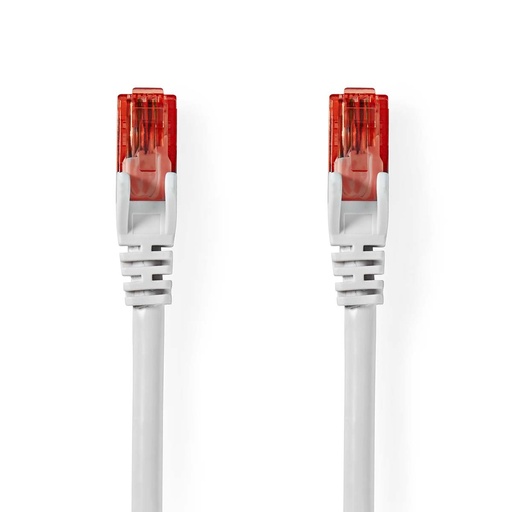 [CCGL85200WT025] Câble réseau Nedis CCGL85200WT025 CAT6 U/UTP 25 cm Blanc