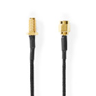 [CSGL02020BK05] Nedis CSGL02020BK05 Antenna Cable SMA Gold Plated 50 Ohm Single Shielded 50cm Braided Black