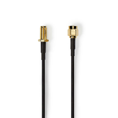 [CSGL02210BK30] Nedis CSGL02210BK30 Antenna Cable Reverse Polarity SMA Gold Plated 50 Ohm 3m Black