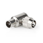 [CSGB40905ME] Nedis CSGB40905ME Coax Connector Angled Nickel Plated 75 Ohm Screw 7.0 mm Maximum diameter 2 Pieces
