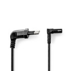 [CEGL11075BK20] Nedis CEGL11075BK20 Power Cable Euro - IEC-320-C1 Angled Nickel Plated 2m Black