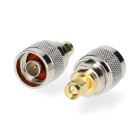 [CSGB02970GD] Nedis CSGB02970GD SMA Adapter SMA - N Gold Plated 50Ohm Gold / Silver 2 Pieces