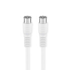 [CSGB41300WT10] Nedis CSGB41300WT10 Coax Cable F Quick Nickel Plated 75 Ohm Double Shielded 1.m White