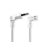 [CEGL11055WT20] Nedis CEGL11055WT20 Power Cable Euro - IEC-320-C7 Angled Nickel Plated 2m White