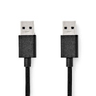 [CCGB61000BK20] Nedis CCGB61000BK20 USB 3.2 Gen 1 Cable USB-A 5 Gbps Nickel Plated 2m Black