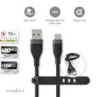 [CCGB60800BK15] Nedis CCGB60800BK15 USB 2.0 Cable USB-A - USB-C 15 W 480 Mbps Nickel-plated 1.5m Black