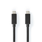 [CCGB64020BK20] Nedis CCGB64020BK20 USB 3.2 Gen 2 Cable | USB-C 100 W 4K@60Hz 20 Gbps Nickel-plated 2m Black