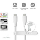 [CCGB60820WT15] Nedis CCGB60820WT15 USB 2.0 Cable USB-C 60 W 480 Mbps Nickel-plated 1.5m White