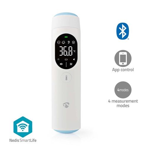 [BTHTIR10WT] Nedis BTHTIR10WT SmartLife Infrarood Thermometer Oor / Voorhoofd Wit