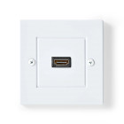 [CVGB34950WT] Nedis CVGB34950WT HDMI 2.0 Wandcontactdoos 4K@60Hz 18Gbps Verguld Wit