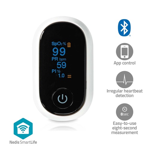 [BTHOX10WT] Nedis BTHOX10WT SmartLife Pulse Oximeter Bluetooth Wit