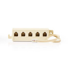 [CTGB90825IV02] Câble d'extension télécom Nedis CTGB90825IV02 RJ11 5 ports 20 cm Ivoire