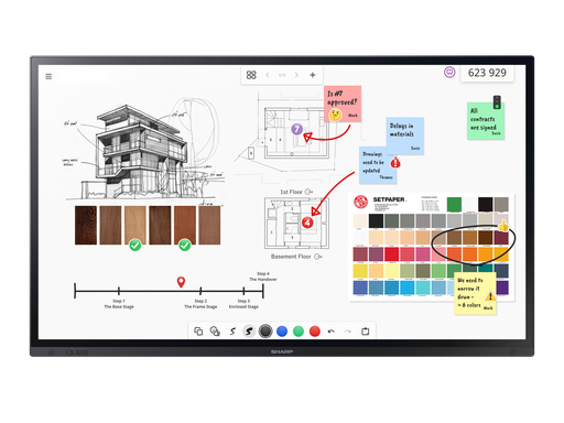 [60005933] Sharp/NEC PN-LA752 Professioneel Touchscreen 75" 4K 500nits 24/7 Zwart