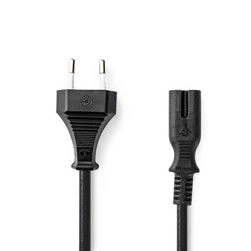 [CEGL11040BK10] Nedis CEGL11040BK10 Power Cable Euro - IEC-320-C7 Nickel Plated 1m Black