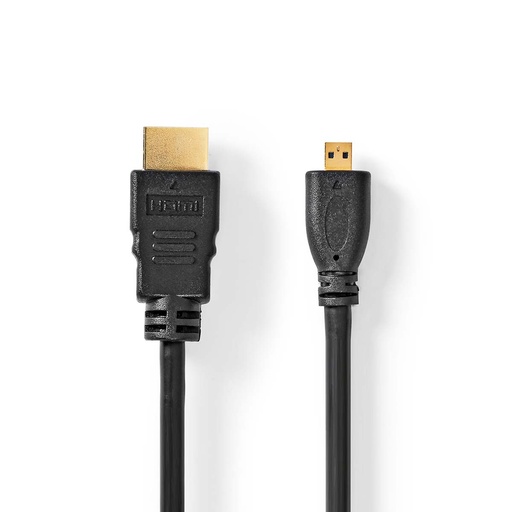 [CVGL34700BK15] Nedis CVGL34700BK15 ​​HDMI 1.4 Cable HDMI - Micro-HDMI 4K@30Hz 10.2 Gbps 1.5m Black