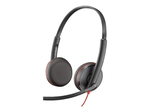 [7S4M7AA] Poly 7S4M7AA Blackwire C3225 bekabelde Headset USB-A/Jack Zwart