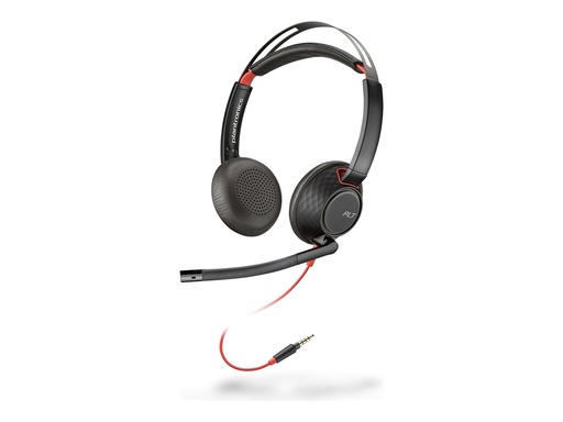 [85Q68AA] Poly 85Q68AA Blackwire 5220 Wired Headset 3.5mm Jack Black