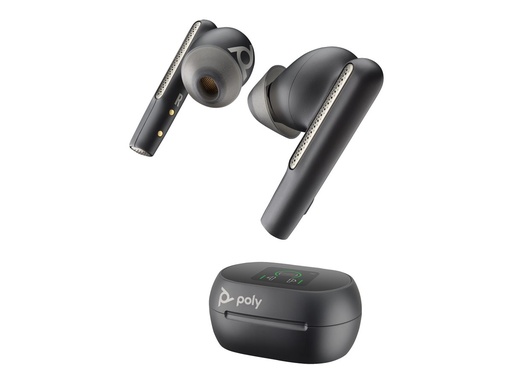 [7Y8G4AA] Poly 7Y8G4AA Voyager Free 60+ Wireless Earbuds Bluetooth + Adapter Black